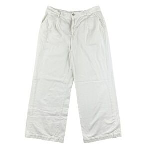 Madewell Harlow Wide Leg‎ Jeans Size 32 White Denim Womens